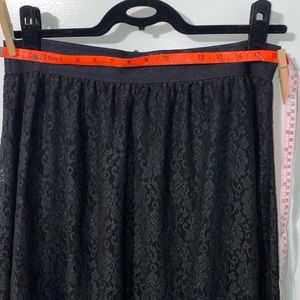 Lularoe black lace skirt